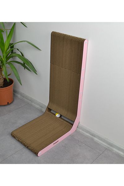 Rotipet Cardboard Cat Scratcher L-Shaped Bulk with Catnip 28x42x68 cm