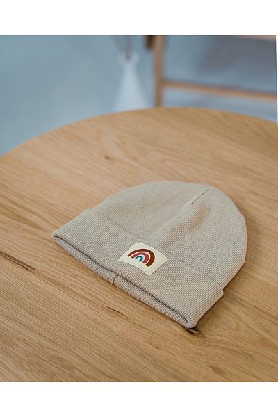 Lisara Rib Beanie Cocuk Rainbow Detailed