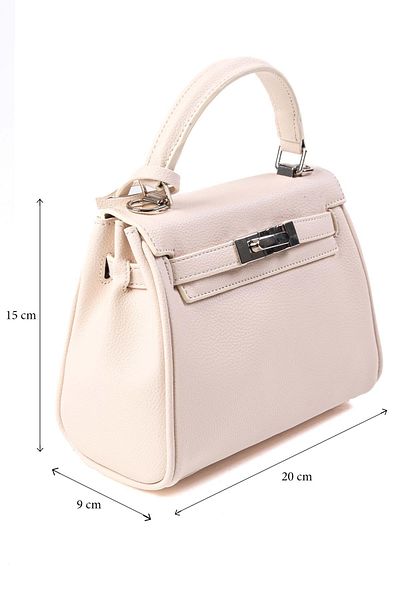 Mio Gusto Beige Color Small Size Women's Hand and Shoulder Bag