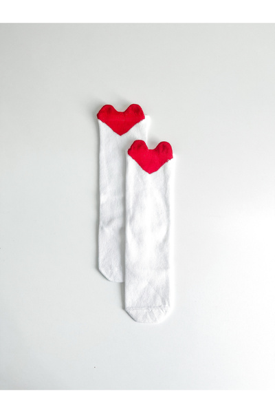 COOLMINIES Baby Girl Kids Red Heart Detailed Socks