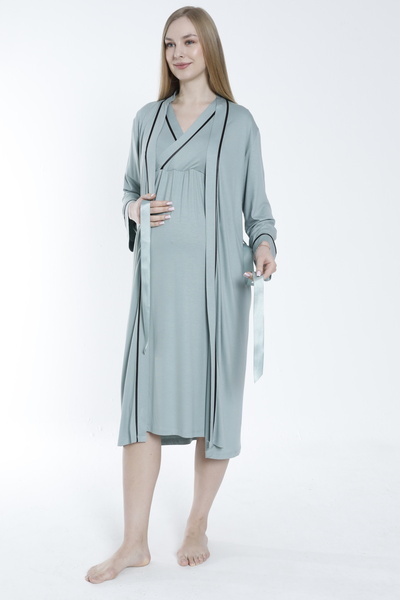 Miss Dünya Lissa Детайлен комплект райе за бременни и нощница за бременни