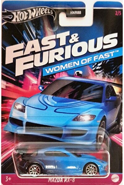 HOT WHEELS مازدا RX-8 أزرق فاتح/أسود - امرأة سريعة وغاضبة 2/5 -HRW37