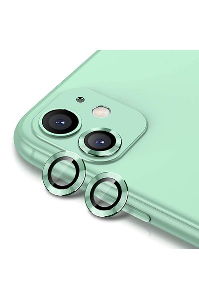 EVAX (عدسة معدنية) عدسة واقية صغيرة متوافقة مع الكاميرا لهاتف Iphone 11/12/12 مع إطار معدني، مجموعة من 2