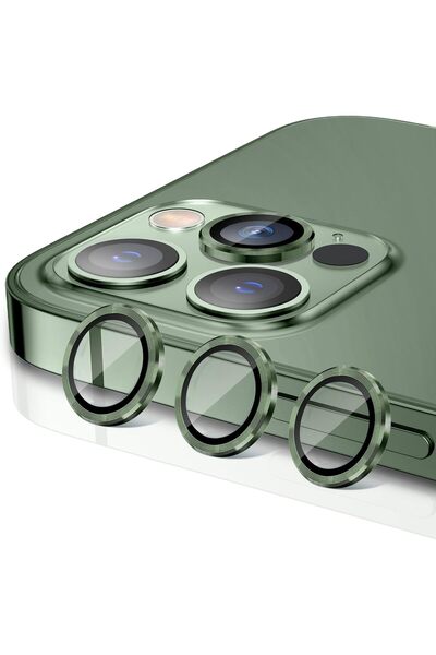 Evax [معدني] مجموعة من 3 عدسات حماية للكاميرا متوافقة مع هاتف iPhone 13 Pro M...