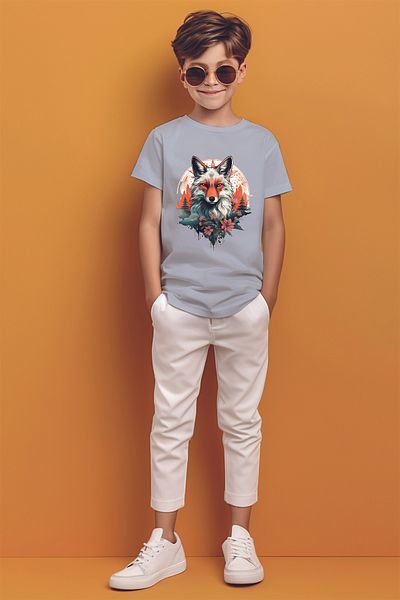 ADABEBEK Tricou pentru băieți cu modele apus de soare