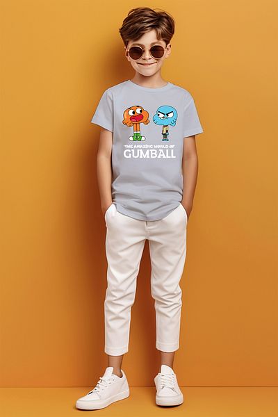 ADABEBEK Tricou pentru băieți cu imprimeu The Amazing World of Gumball