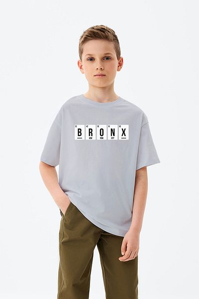 ADABEBEK Tricou pentru băieți cu imprimeu Bronx cu temă Element