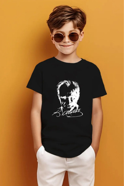 İnciTekstil Pearl textile Ataturk printed cotton for daily and national holid...