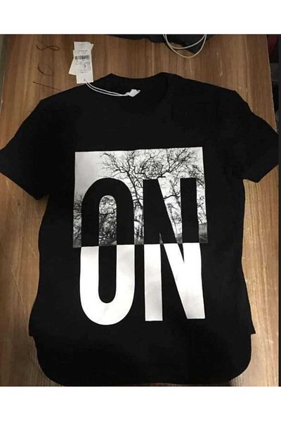 PUNIX LARGE SIZE TEN PRINTED 100% COTTON WOVEN HIGH QUALITY NOT FADING BLACK UNISEX SUMMER T-SHIRT