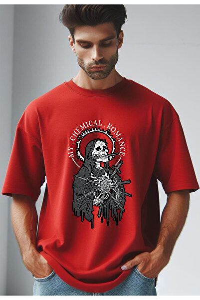 Vordevia My Chemical Romance Štampano Crvena Oversize kroj Majica