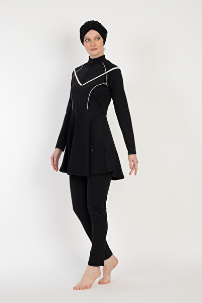 İYİBU Μαύρο μαγιό Hijab Πλήρως καλυμμένο Covering Modeset Άνετο υδατοαπωθητικό ύφασμα Hijab μαγιό