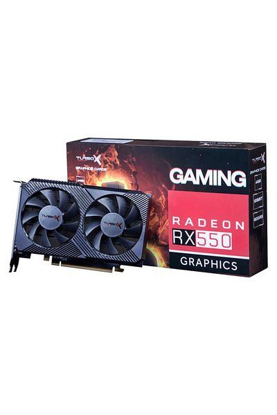 TURBOX Arcade Hero M RX550 AMD GDDR5 128BIT DVI.HDMI Dual Fan 4GB Graphics Card