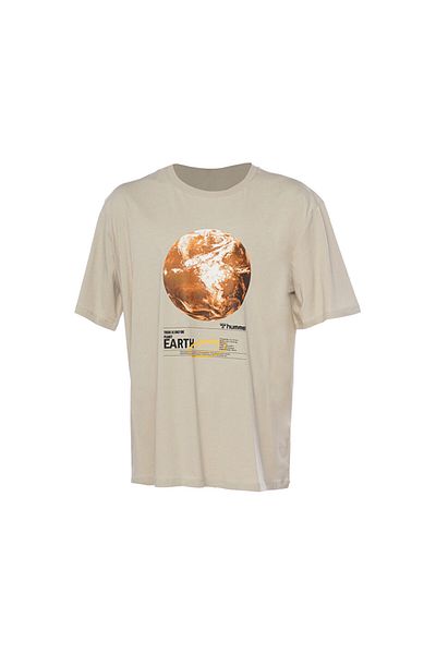hummel Hmlbellamy Oversize T-Shirt Ανδρικά casual μπλουζάκια 911881 -8140 Μπεζ