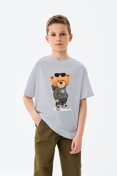 ADABEBEK Love Written Casual Teddy Bear printed T-shirt για αγόρι