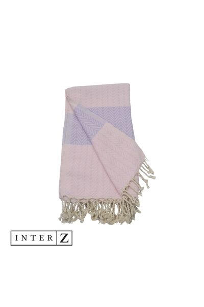 MELONIE 100% Cotton Beach Towel, Xxl 100x180cm, Marmaris, Pink Lilac