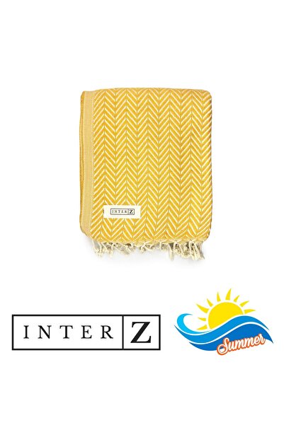 MELONIE 100% Cotton Beach Towel, Xxl 100x180cm, Marmaris, Honey Yellow