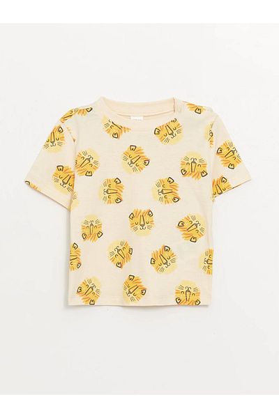 LC Waikiki LCW baby Crew Neck Baby Boy Sweatshirt and T-shirt Bottom 2-Piece