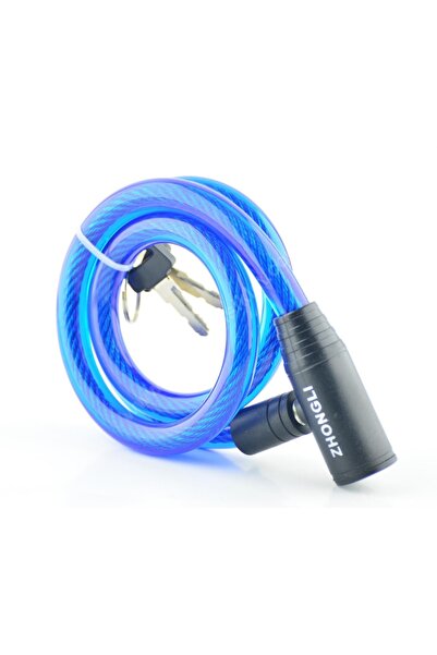 Genel Markalar 12x800 Mm Anahtarlı Halat Kilit Mavi