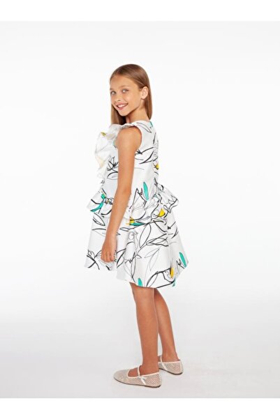 SheShe LIMI Girl's Patterned Satin Lined Dress