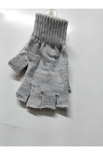 çamaşırsepeti Unisex Children's Fingerless Cut-Out Half Finger Winter Knitted Knitwear Gloves