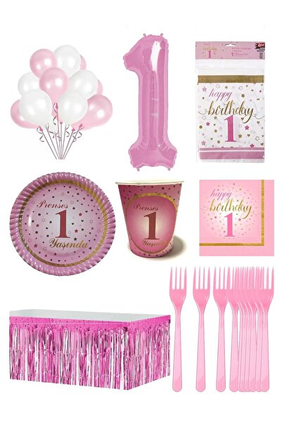 Laviyosa Cartoon Character 8-Person Plate, Glass, Fork, Balloon Party Set