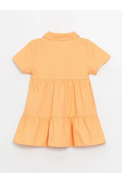 LC Waikiki LCW baby Shirt Collar Short Sleeve Baby Girl Dress