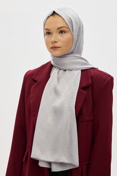 Mira İpek Σειρά σάλι Jacquard (μοτίβο ροζέτας)