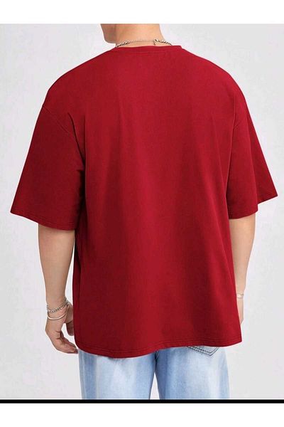 WOODROFFE Men's Plain Basic Oversize Casual T-shirt Unisex Boyfirend
