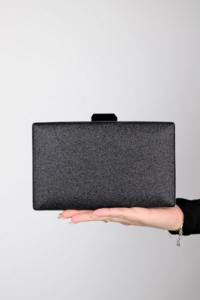 LuviShoes Geantă de damă MARSILYA cu sclipici de nisip negru