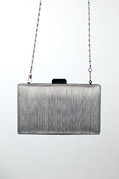 LuviShoes YADAYA Platinum Striped Women's Evening Dress Bag