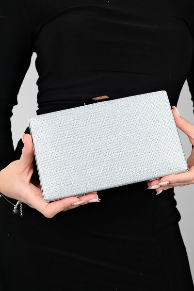 LuviShoes Silberne Glitzer-Abendtasche für Damen