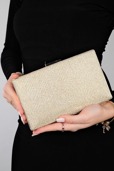 LuviShoes HEROLD Gold Glitzer Damen Abendtasche