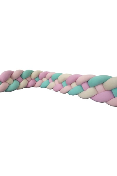 mee-like حماية محبوكة 520 سم 4 قطع موديل محبوك - 90x200 مناسب لسرير مونتيسوري