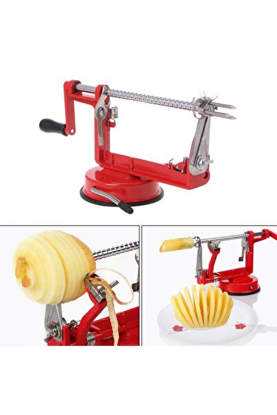 Tahtakale Dünyası Apple peeling cutting and slicing washer machine tool steel fruit vegetable washer peeling slicing