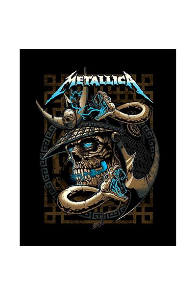 Z zepplin Metallica Skull Snake Patch mare pe spate