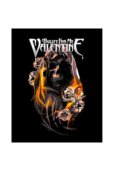 Z zepplin Bullet For My Valentine Fire Skull Patch mare pentru spate