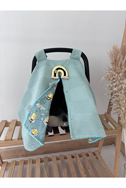 MAMARADUGA Single Stroller Cover Double-Sided Green Vızvız Arı