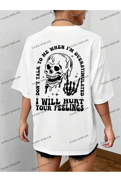 Tarzsokak Γυναικείο μπλουζάκι Unisex με στρογγυλή λαιμόκοψη και μοτίβο - KOD-...