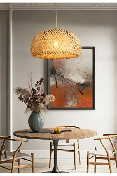 Buiva Modern Avize Bambu Hasır Avize Ferah Görsellik Katar