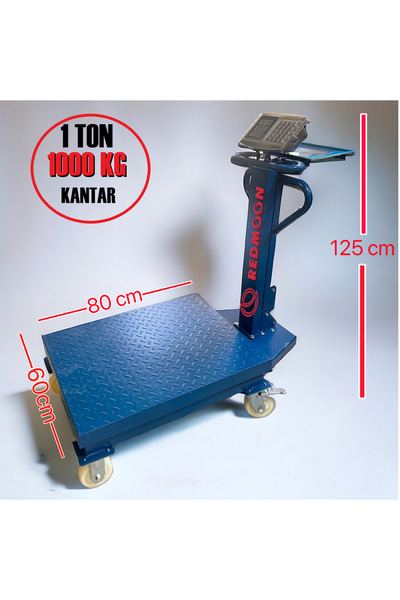 REDMOON 1 TON 1000 KG KANTAR TERAZİ FRENLİ TEKERLEKLİ TRANSPALET KOLLU  KANTAR