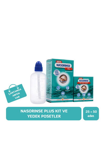 Abfen Farma Nasorinse Plus Burun Yıkama Kiti Ve Yedek Poşetleri 25 50 Adet