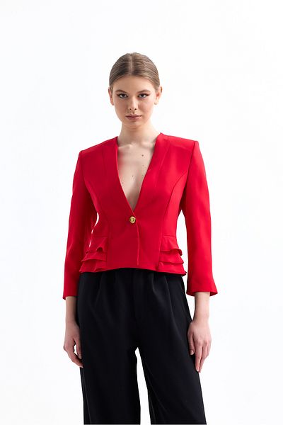 Tangül&Ali'S Moda Evi Red Blazer Jacket