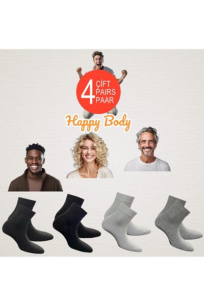 Happy Body Organic Unisex 4-Piece Half-Neck Comfort Non-Squeezing Rubber Seamless Nose Finish