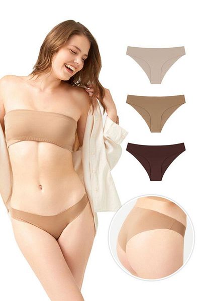 Cottonhill Lézerrel vágott női bikini bugyi 3 db 2. csomag