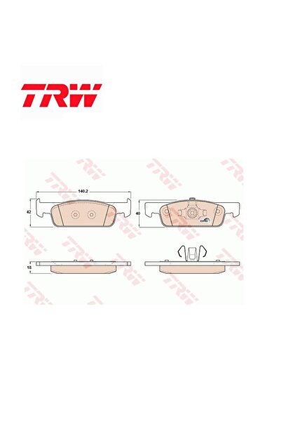 TRW ÖN FREN BALATA TK. CLİO 4 SYMBOL 3 TWİNGO 3 LOGAN 2 MCV 2 SANDERO 2 410605612R GDB2016 TRW