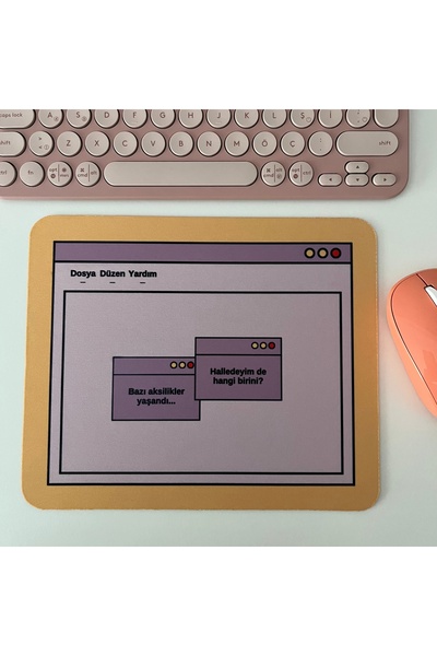 Duxy Yazılı Mouse Pad, 23x19 cm, Kaymaz Taban, Ev, Ofis ve Oyun için Rahat ve...