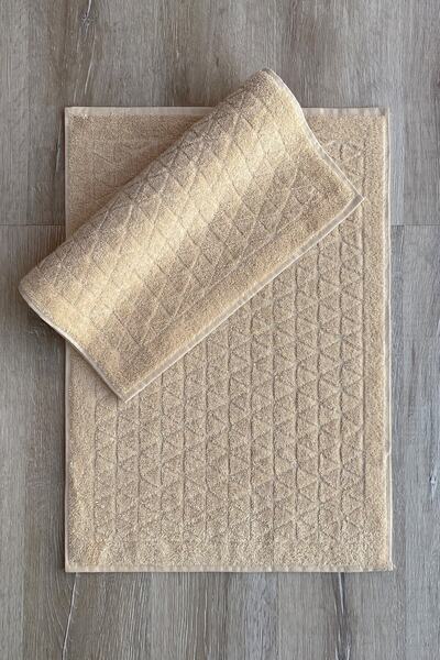 Cotton Box طقم ممسحة جاكار عدد 2 مثلث بيج 50×70