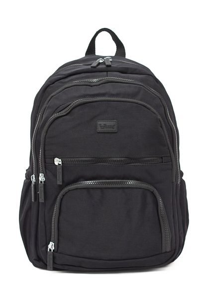 YOUNG 17305 Black Multi-Pocket Functional Women's Backpack with Laptop Compartment