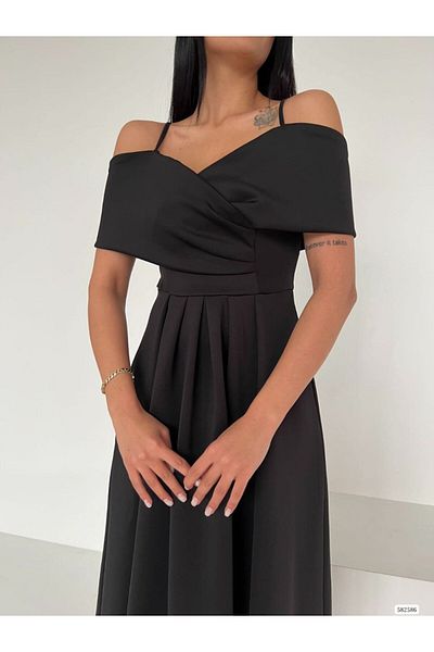 vuvutasarım Νέα σεζόν Scuba Fabric Shoulder Λεπτομερές γυναικείο βραδινό φόρεμα επιστροφής στο σπίτι 582586