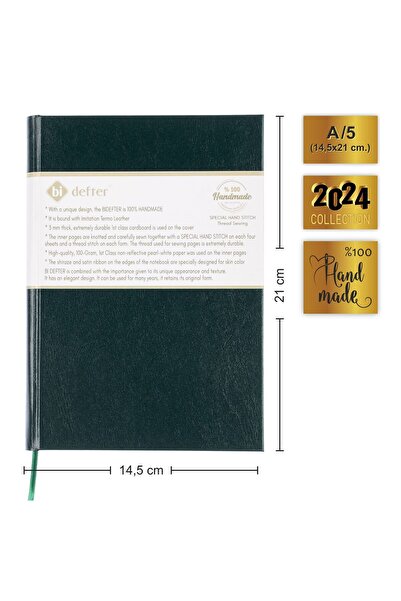 BİDEFTER كتاب موسيقى (بدون مفتاح) 100% صناعة يدوية، خياطة يدوية (خيوط) جلد حر...